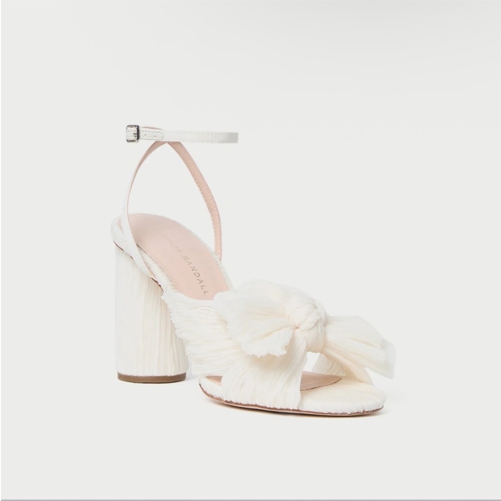 Loeffler Randall // NEW Camellia Pearl Pleated Bow Heel - Picture 3 of 10